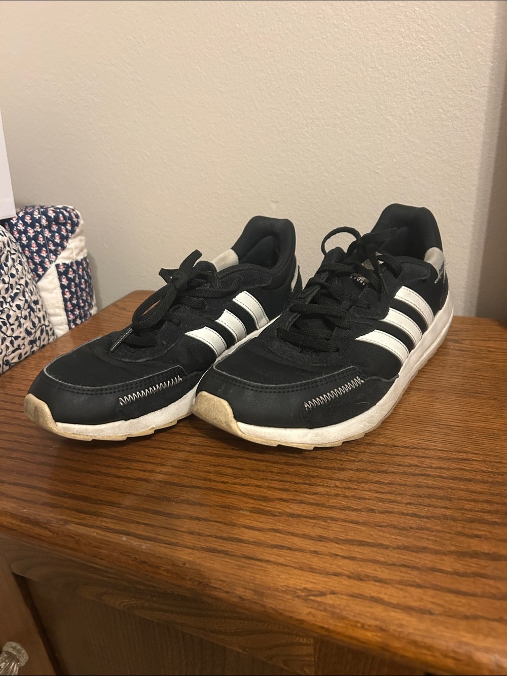 adidas Black and White Low-Top Sneakers